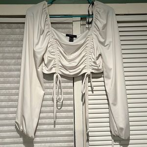 FOREVER 21 white crop top